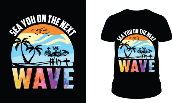 A Vintage Coastal Graphic Design Asset for T-Shirt Branding