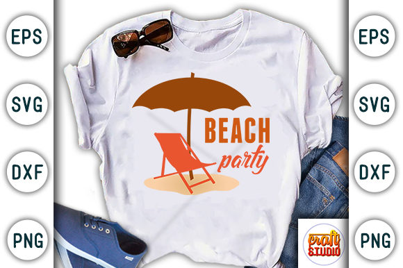 Beach Party, Summer Beach Quote: Perfect for T-Shirt Designs