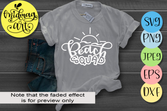 Beach Squad, Summer: A Vibrant Graphics Asset for T-Shirt Designs