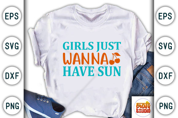 Girls Just Wanna Have Sun: A Fresh Embroidery Design
