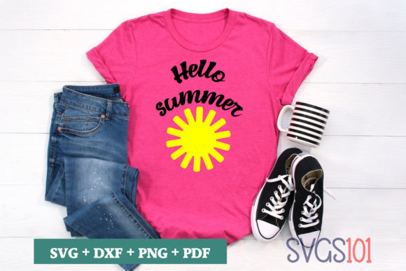 Hello Summer Artwork: A Must-Have for T-Shirt Designs and Graphics