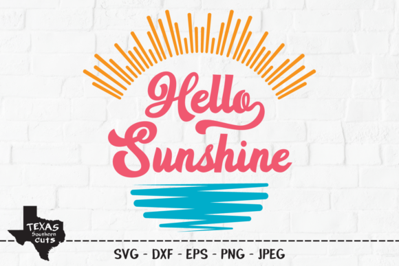Hello Sunshine Shirt Design: A Graphics Asset for Crafts & Content