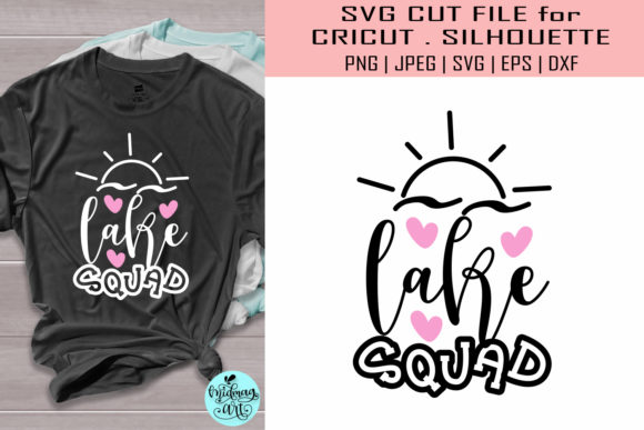 Lake Squad Summer: A Graphic Design Asset for T-Shirt Designs & Local Branding