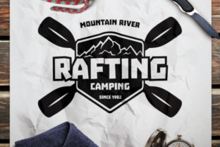 Retro Rafting Logo T-Shirt Design: A Versatile Graphics Asset