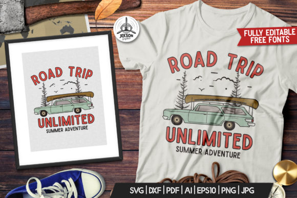 Road Trip Travel T-Shirt Design: A Versatile Graphic Template