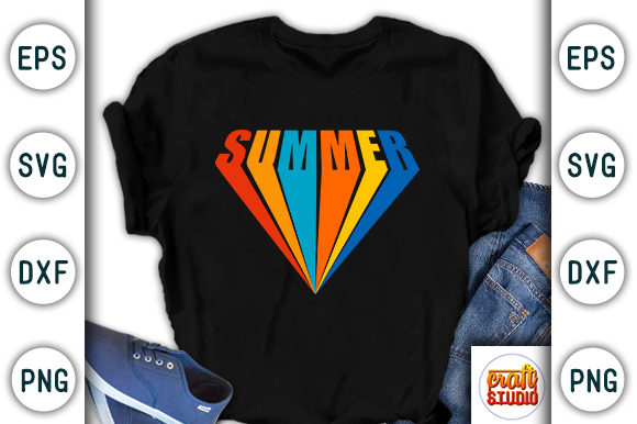 Summer Diamond Craft Design: A Versatile Graphics Asset for T-Shirt Designs