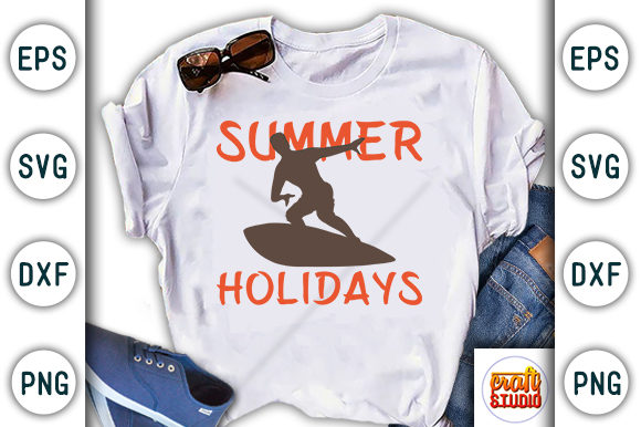 Summer Holidays Beach Graphic for Small Business Branding