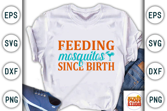 Summer Svg Design, Feeding Mosquitos: A Versatile T-Shirt Graphics Asset