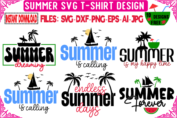 Summer SVG T-Shirt Design: Perfect Graphics for Freebies
