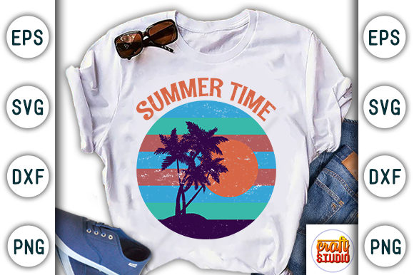 Summer Time, Summer Beach Quote Graphics for T-Shirt Designs