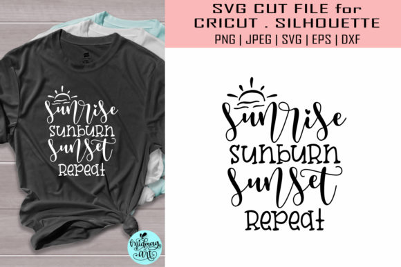 Sunrise Sunburn Graphics: A Warm T-Shirt Design for Crafters