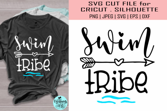 Swim Tribe: A Versatile Graphic Asset for T-Shirt Designs and Summer Themes