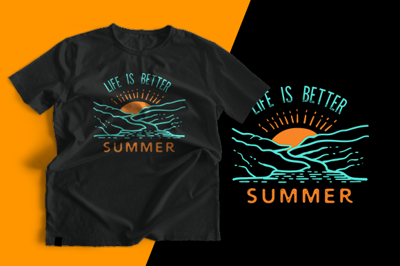 T-shirt Design - Summer: A Versatile Graphics Asset for Crafters